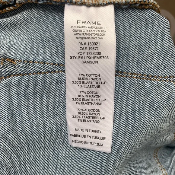 Frame Lê Pixie High Flare Jeans size 28 Medium blue wash - Picture 8 of 10